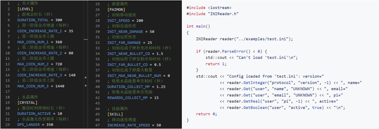 配置文件和解析相关的示例代码